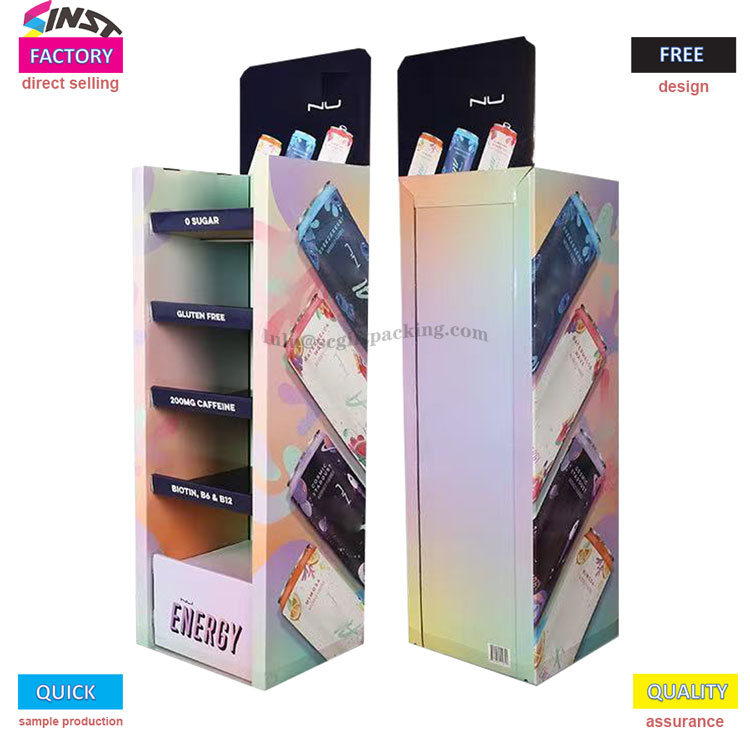 Стойка для демонстрации энергетических напитков: использование цвета и информации, чтобы придать «жизненность» глазам покупателей