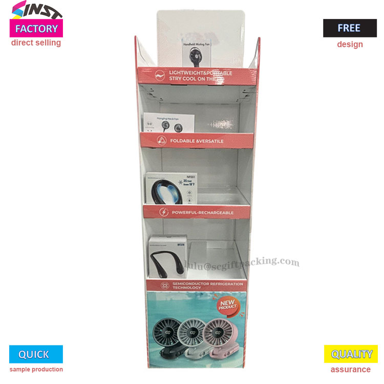 electric fan cardboard display stand